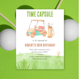 Golf Tijdcapsule 1e verjaardag Poster