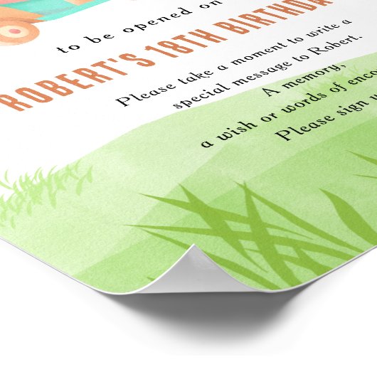 Golf Time Capsule 1st birthday  Poster (Hoek)