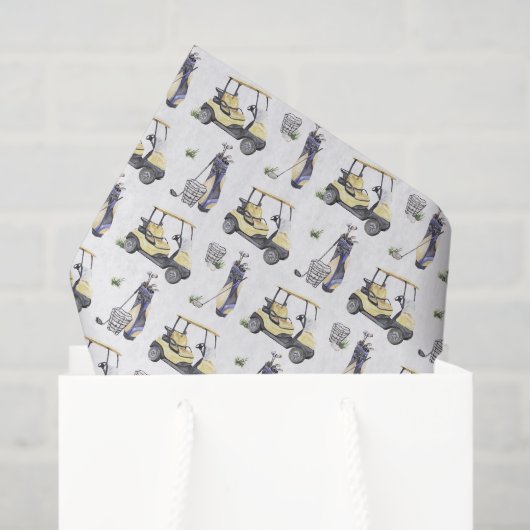 Golf Tissuepapier, Golfer Decoupage Tissuepapier (Cadeauzakje)
