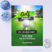 Golf Toernooi Benefiet Flyer Poster (Enkel)