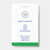 Golf Toernooi Beveiliging Media Pass Badge (Achterkant)