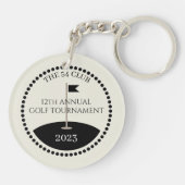 Golf Toernooi Club Naam Sleutelhanger (Achterkant)