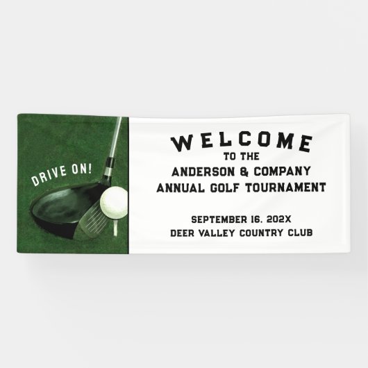 Golf Toernooi Evenement Spandoek (Horizontaal)