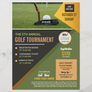 Golf Toernooi Flyer Sjabloon