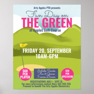golf toernooi fondsenwervingsfolder en poster