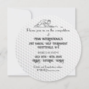 Golf Toernooi Golf Ball uitnodiging