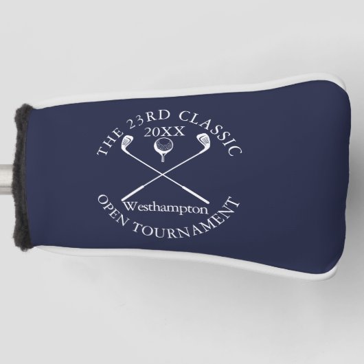 Golf Toernooi Klassiek Evenement Navy Blue Golfheadcover (Voorkant)