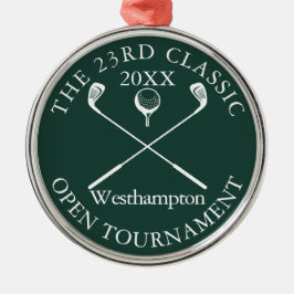 Golf Toernooi Klassieke Evenement Emerald Green Aw Metalen Ornament