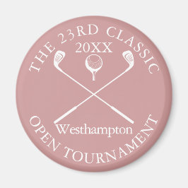 Golf Toernooi Klassieke Evenement Stof Roze Roze Magneet