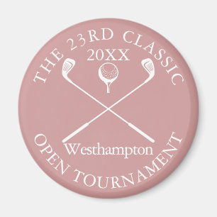 Golf Toernooi Klassieke Evenement Stof Roze Roze Magneet