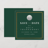 Golf Toernooi Save the Date Kaart (Voorkant / Achterkant)