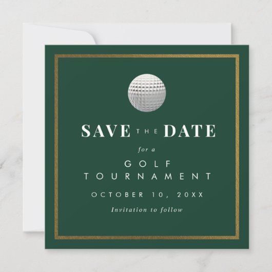 Golf Toernooi Save the Date Kaart (Voorkant)