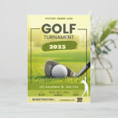 Golf Toernooi Uitnodiging personaliseren (Staand voorkant)