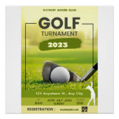 Golf Toernooi Uitnodiging personaliseren Perfect Poster (Voorkant)