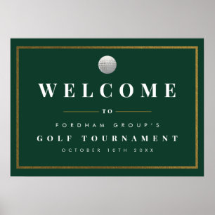 Golf Toernooi Welkom Bord Poster