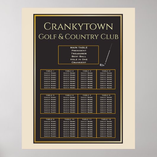 Golf Toernooi 🏌 Zittabel Poster (Voorkant)