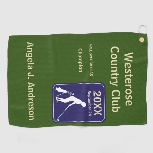 Golf 🏌 Toernooiprijs Golfhanddoek (Horizontaal)