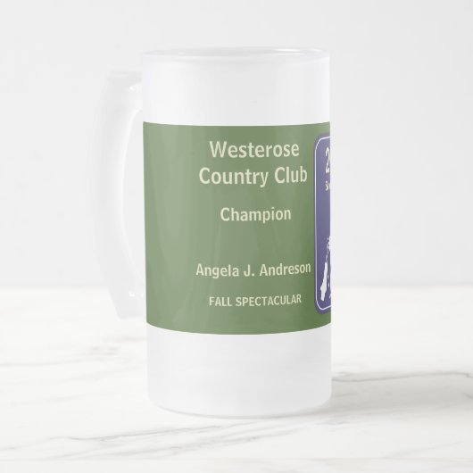 Golf 🏌 Toernooiprijs Matglas Bierpul (Voorkant links)