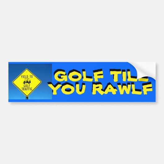 Golf tot jij Rawlf! - Golf Cart Sticker (Voorkant)