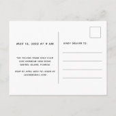 Golf Tournament 50th Birthday Party Invitation Uitnodiging Briefkaart (Achterkant)