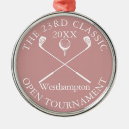 Golf Tournament Classic Event Dusty Rose Award Metalen Ornament