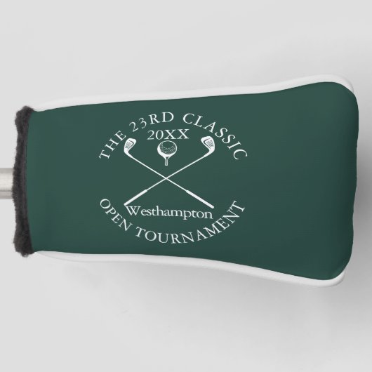 Golf Tournament Classic Event Emerald Green Golfheadcover (Voorkant)