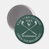Golf Tournament Classic Event Emerald Green Magneet (Voorkant / Achterkant)