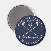 Golf Tournament Classic Event Navy Blue Magneet (Voorkant / Achterkant)