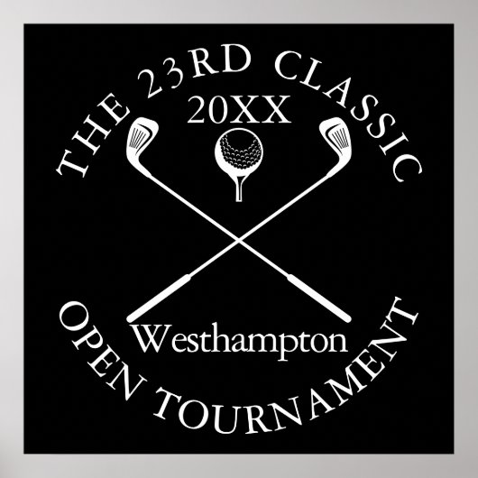 Golf Tournament Classic Event Sign Poster (Voorkant)