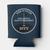 Golf Tournament Club Naam Jaar Blauw Blikjeskoeler (Achterkant)