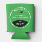Golf Tournament Club Naam Jaar Groen Blikjeskoeler (Achterkant)
