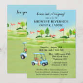 Golf Tournament Invitation Kaart (Voorkant / Achterkant)