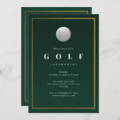 Golf Tournament Invitation Kaart (Voorkant / Achterkant)