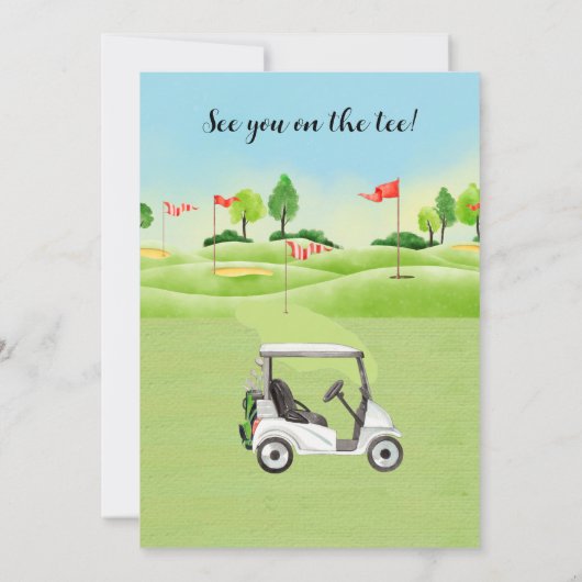 Golf Tournament Invitation Kaart (Achterkant)