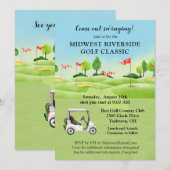 Golf Tournament Invitation Kaart (Voorkant / Achterkant)