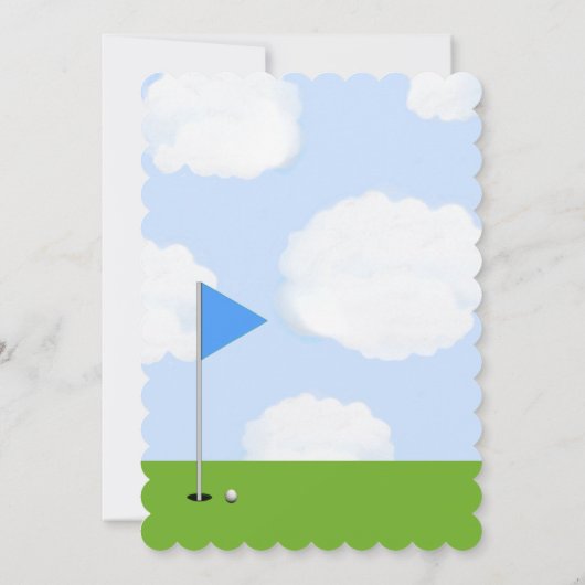 Golf Tournament Invitation Kaart (Achterkant)