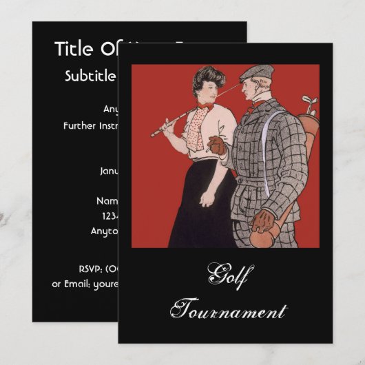 Golf Tournament Kaart (Voorkant / Achterkant)