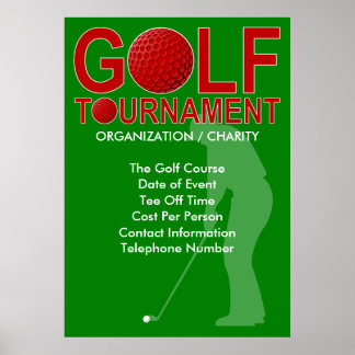 Golf Tournament Poster 3 (u kunt aanpassen)