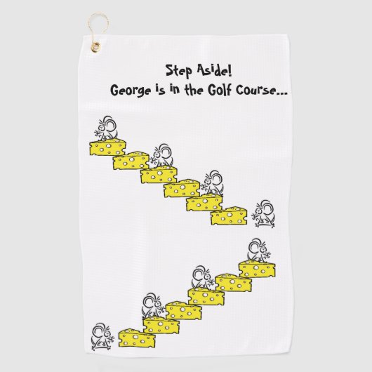 Golf Towel Cheese Mouse  Golfhanddoek (Voorkant)
