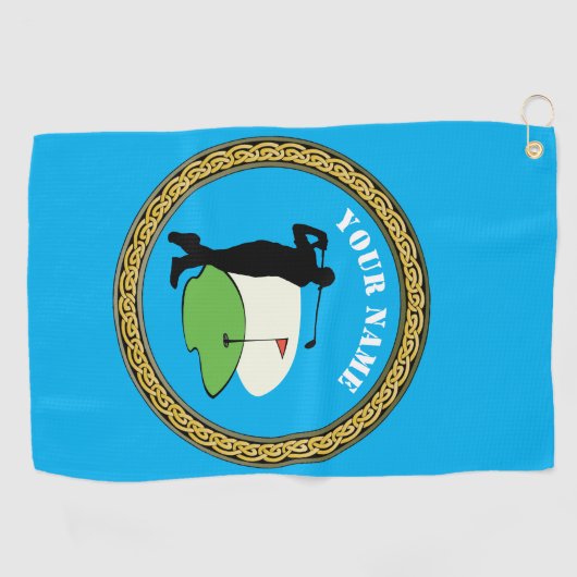 Golf Towel Custom Golf - Naam toevoegen Golfhanddoek (Horizontaal)