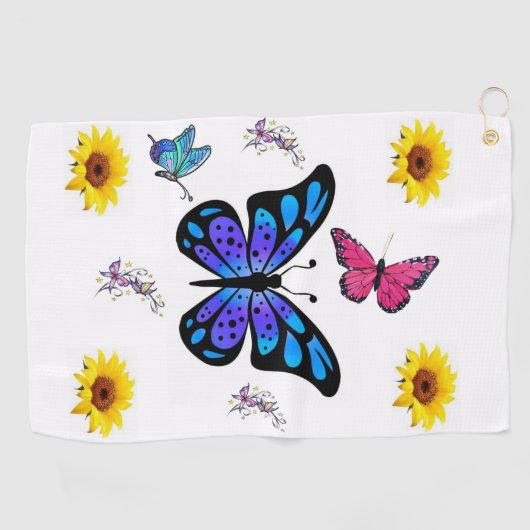 Golf Towel Floral Golfhanddoek (Horizontaal)