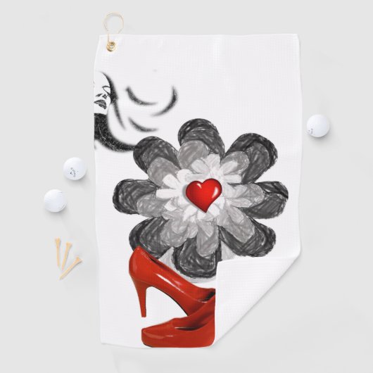 Golf Towel Floral Golfhanddoek (Insitu)