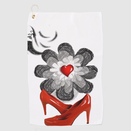 Golf Towel Floral Golfhanddoek (Voorkant)