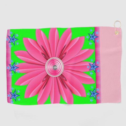 Golf Towel Floral Golfhanddoek (Horizontaal)