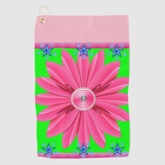 Golf Towel Floral Golfhanddoek (Voorkant)