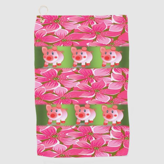 Golf Towel Floral Golfhanddoek (Voorkant)