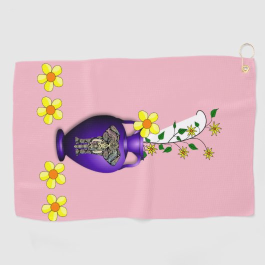 Golf Towel Floral Golfhanddoek (Horizontaal)