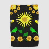 Golf Towel Floral Golfhanddoek (Voorkant)