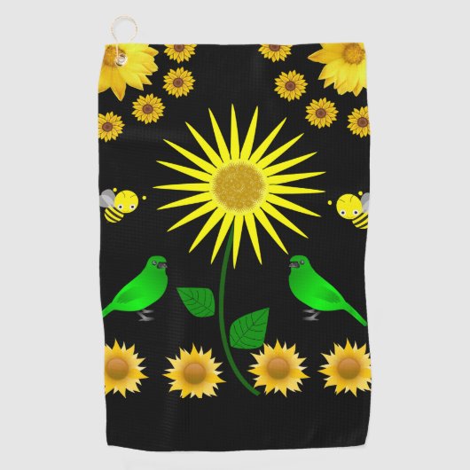Golf Towel Floral Golfhanddoek (Voorkant)