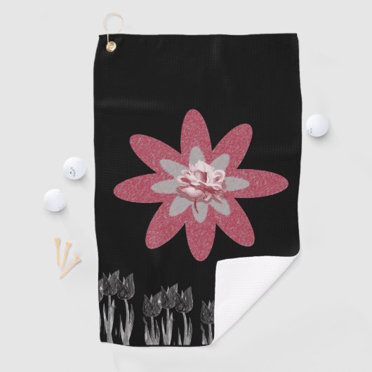 Golf Towel Floral Golfhanddoek (Insitu)